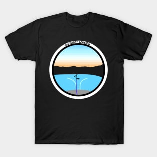 Wakeboarding with the setting sun T-Shirt